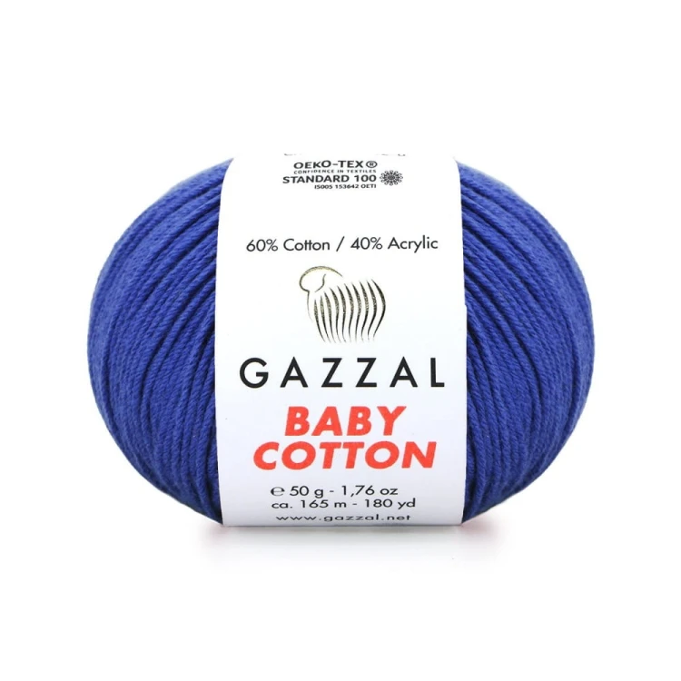 Włóczka Gazzal Baby Cotton 3421 - 50g - kobalt