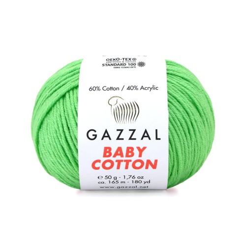 Włóczka Gazzal Baby Cotton 3466 - 50g - groszek