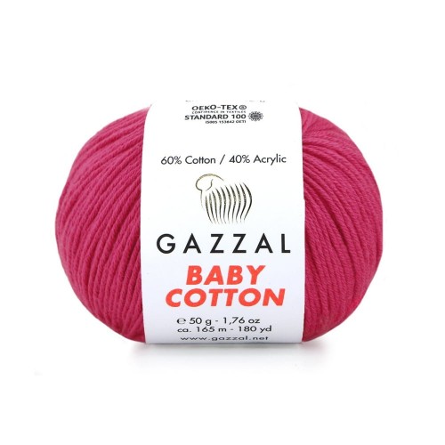 Włóczka Gazzal Baby Cotton 3415 - 50g - piwonia