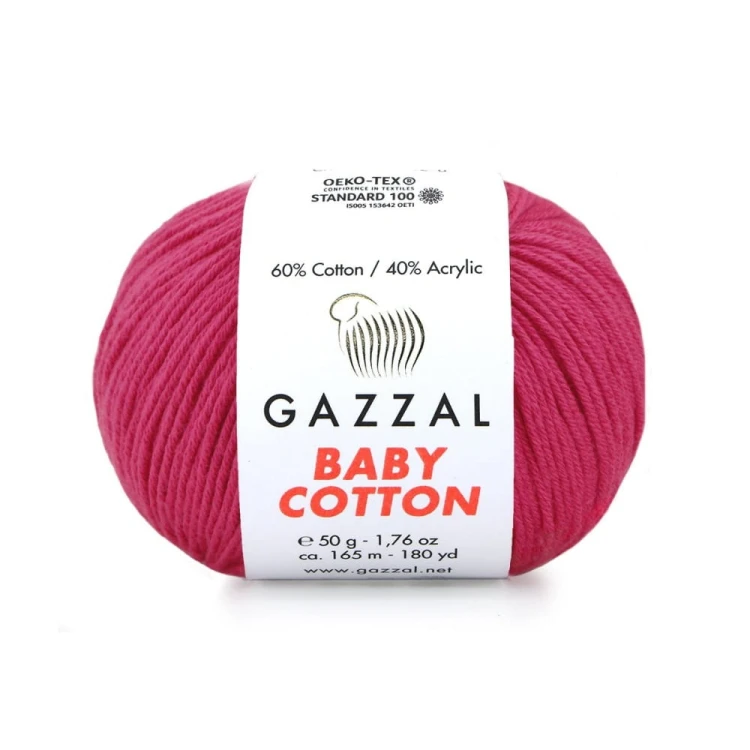 Włóczka Gazzal Baby Cotton 3415 - 50g - piwonia