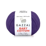 Włóczka Gazzal Baby Cotton 3440 - 50g - ametyst
