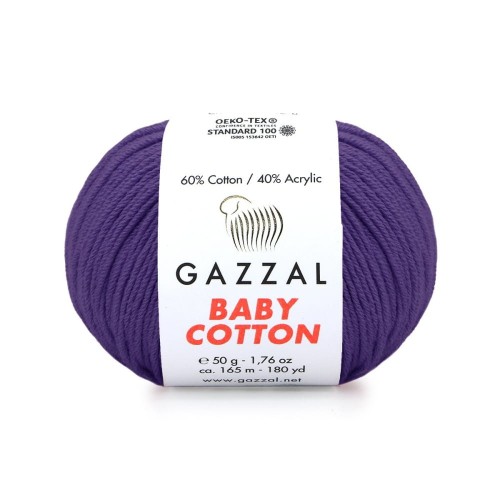 Włóczka Gazzal Baby Cotton 3440 - 50g - ametyst
