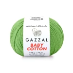 Włóczka Gazzal Baby Cotton 3448 - 50g - zielony