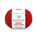 Włóczka Gazzal Baby Cotton 3443 - 50g - czerwony