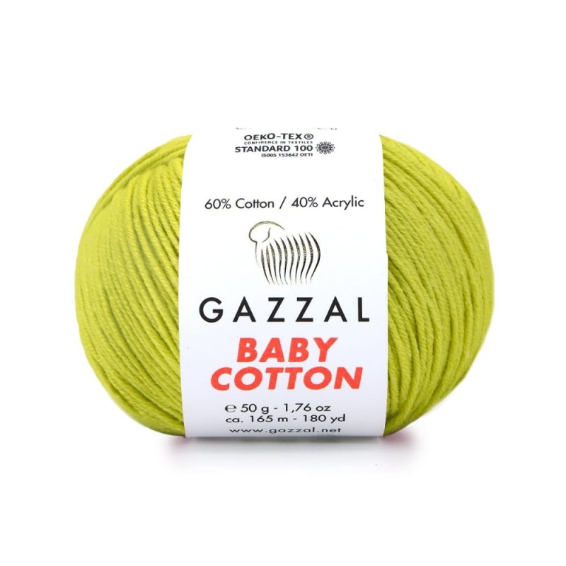 Włóczka Gazzal Baby Cotton 3457 - 50g - pistacja