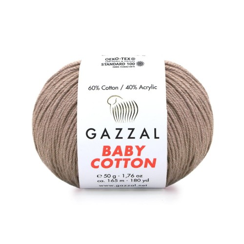 Włóczka Gazzal Baby Cotton 3434 - 50g - cappuccino