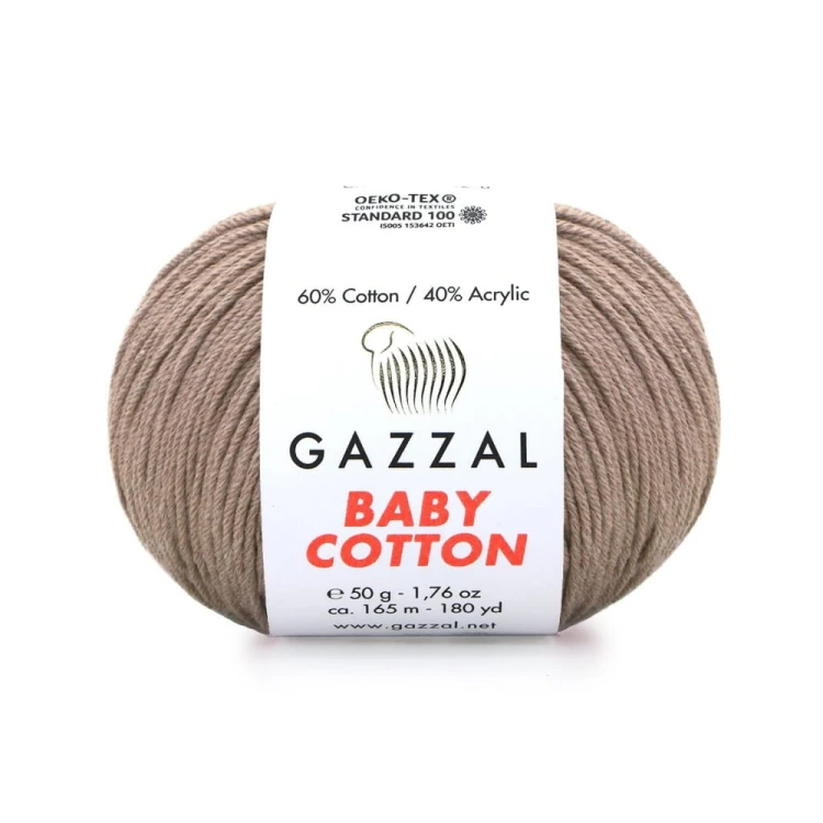 Włóczka Gazzal Baby Cotton 3434 - 50g - cappuccino