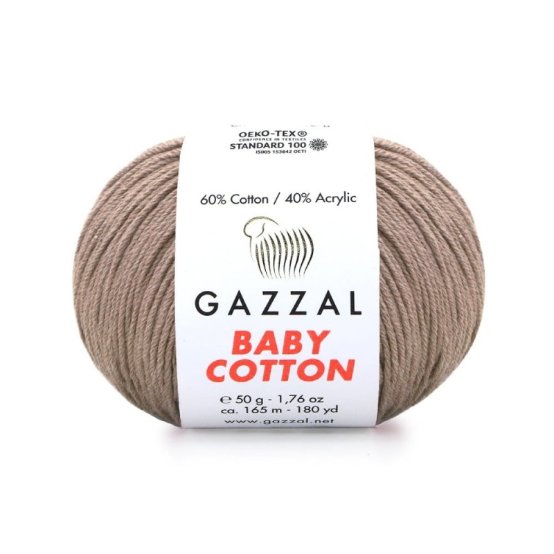 Włóczka Gazzal Baby Cotton 3434 - 50g - cappuccino