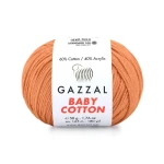 Włóczka Gazzal Baby Cotton 3465 - 50g - ciemny pomarańcz