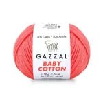 Włóczka Gazzal Baby Cotton 3460 - 50g - ultra róż