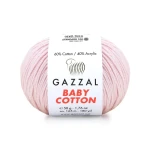 Włóczka Gazzal Baby Cotton 3411 - 50g - jasny róż