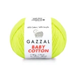 Włóczka Gazzal Baby Cotton 3462 - 50g - ultra żółty