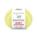 Włóczka Gazzal Baby Cotton 3413 - 50g - jasny żółty