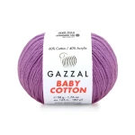 Włóczka Gazzal Baby Cotton 3414 - 50g - jasny fiolet