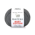 Włóczka Gazzal Baby Cotton 3450 - 50g - ciemny szary