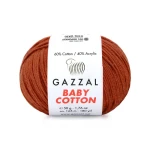 Włóczka Gazzal Baby Cotton 3453 - 50g - palona cegła