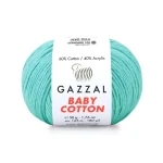 Włóczka Gazzal Baby Cotton 3452 - 50g - jasny szmaragd