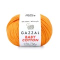 Włóczka Gazzal Baby Cotton 3416 - 50g - jasny pomarańcz