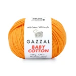 Włóczka Gazzal Baby Cotton 3416 - 50g - jasny pomarańcz