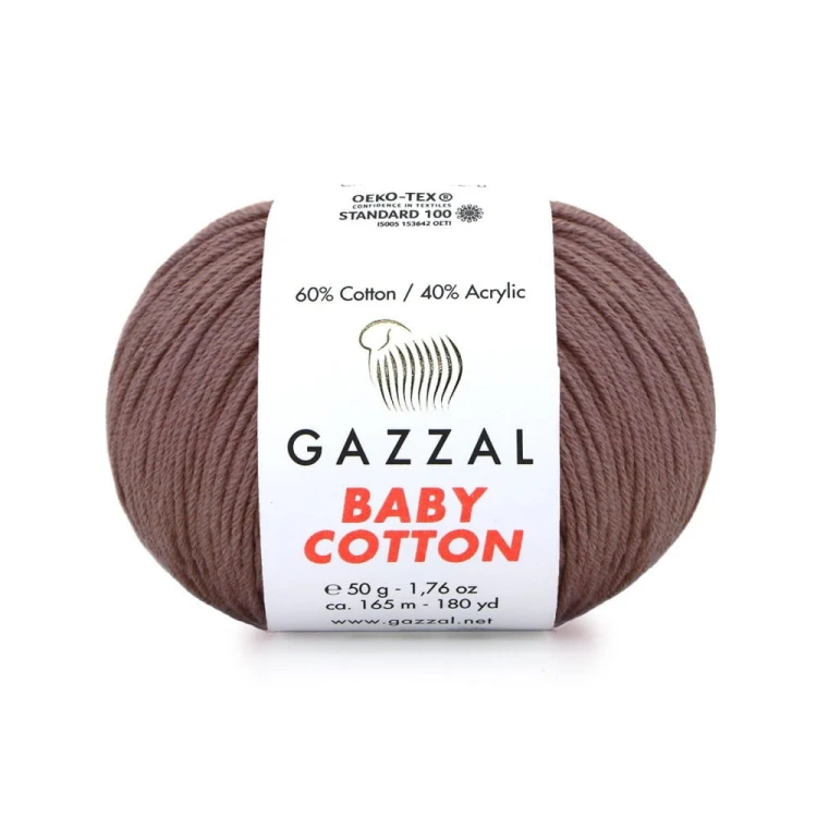Włóczka Gazzal Baby Cotton 3455 - 50g - antyczny fiołek