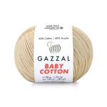 Włóczka Gazzal Baby Cotton 3445 - 50g - ciepły jasny beż