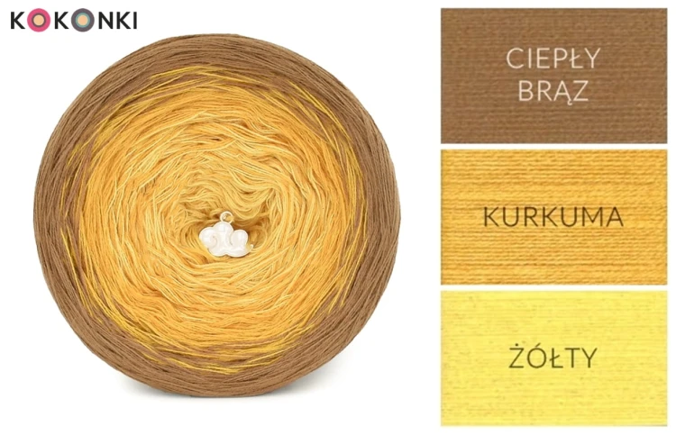 KOKONEK Classic B125 Ciepły brąz/kurkuma/żółty