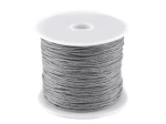 Sznurek bawełniany woskowany 1mm / 20m / szary gołębi / 310030