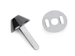 Pukiel kaletniczy / nóżki do torebki / 12x22 mm / ciemny nikiel /  10 szt.