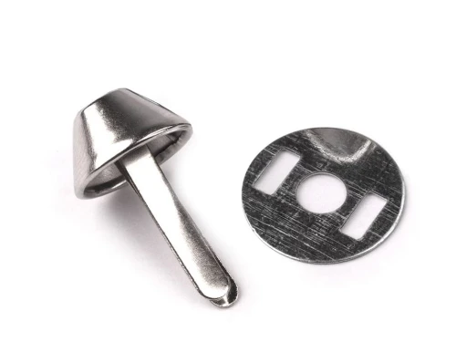 Pukiel kaletniczy / nóżki do torebki / 12x22 mm / nikiel / 10 szt.
