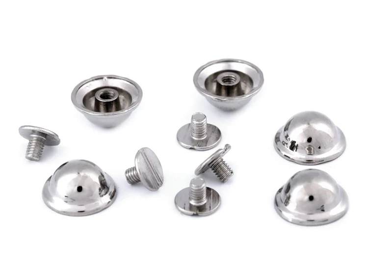 Pukiel kaletniczy / nóżki do torebki / 13 mm / nikiel / 5 szt.