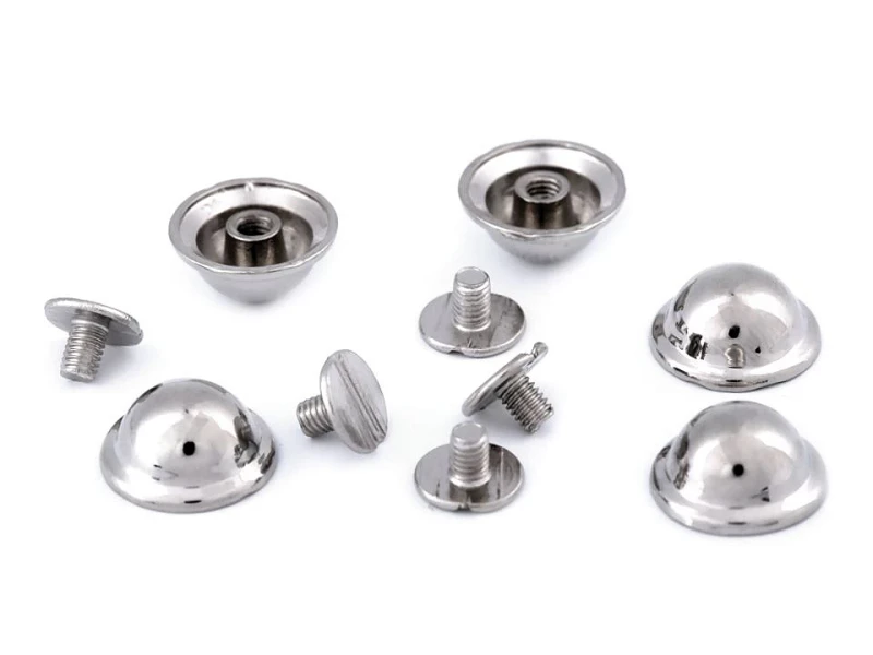 Pukiel kaletniczy / nóżki do torebki / 13 mm / nikiel / 5 szt.
