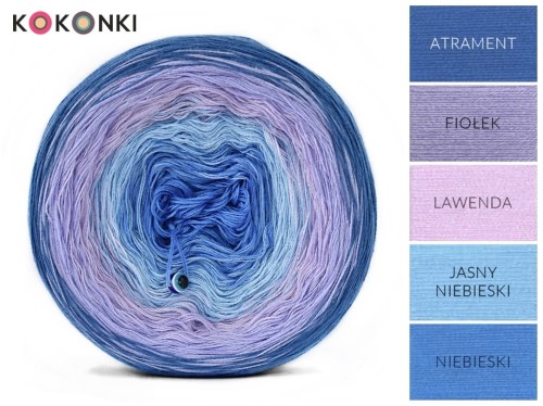 KOKONEK_Classic B044 Lawendowe zbiory - Atrament/fiołek/lawenda/jasny niebieski/niebieski