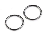 Kółko metalowe / ciemny nikiel / 30/36 mm / 10 szt / 730174