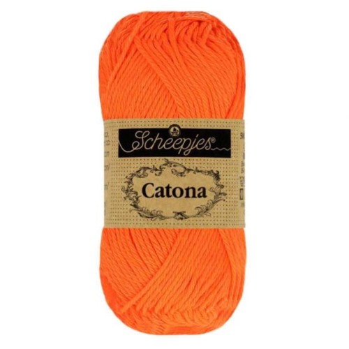 Włóczka Scheepjes Catona 603 / 50 g - intensywna pomarańcz
