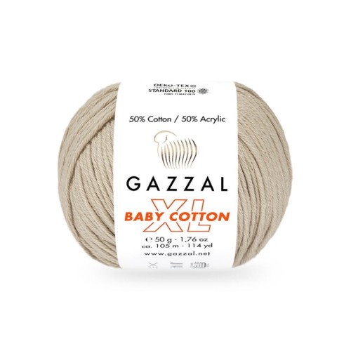 Włóczka Gazzal Baby Cotton XL 3446 / jasny beż