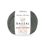 Włóczka Gazzal Baby Cotton XL 3450 / ciemny szary