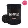 PREMIUM sznurek bawełniany by KOKONKI 5mm / rolka 100m / czerń (wiązany) - NOWA PARTIA
