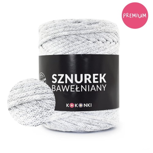PREMIUM sznurek bawełniany by KOKONKI 5mm / rolka 100m / brzózka (wiązany) - NOWA PARTIA