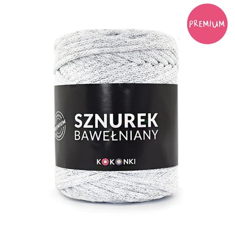 PREMIUM sznurek bawełniany by KOKONKI 5mm / rolka 100m / brzózka (wiązany) - NOWA PARTIA
