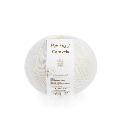 Włóczka Rosarios 4 Caravela 01 / Branco / biel / 100g