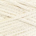 PREMIUM sznurek bawełniany by KOKONKI 5mm / rolka 100m / krem + złoty LUREX (wiązany)