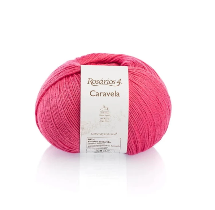 Włóczka Rosarios 4 Caravela 11 / Rosa choque / gorący róż
