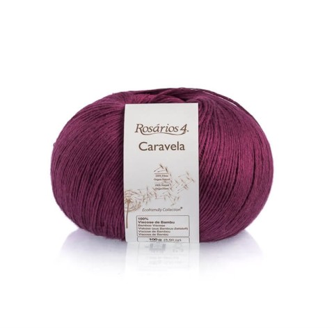 Włóczka Rosarios 4 Caravela 15 / Bordeaux / piwonia / 100g