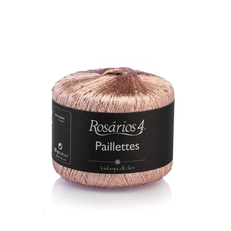 Włóczka Rosarios 4 Paillettes 19 / Cobre / miedziany