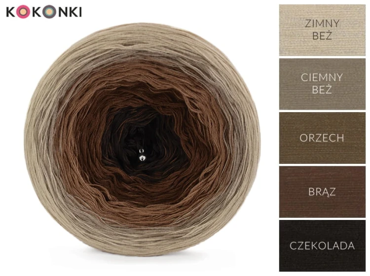KOKONEK Classic B138 Zimny beż/ciemny beż/orzech/brąz/czekolada