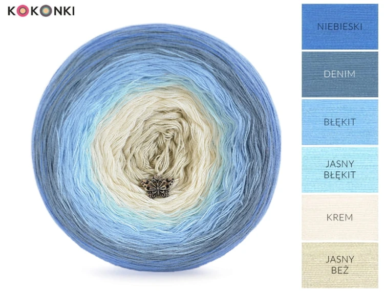 KOKONEK Classic B139 Niebieski/denim/błękit/jasny błękit/krem/jasny beż