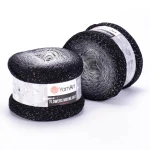 Włóczka YarnArt Flowers Moonlight - 3253 / srebrna nić lurex