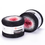 Włóczka YarnArt Flowers Moonlight - 3260 / srebrna nić lurex
