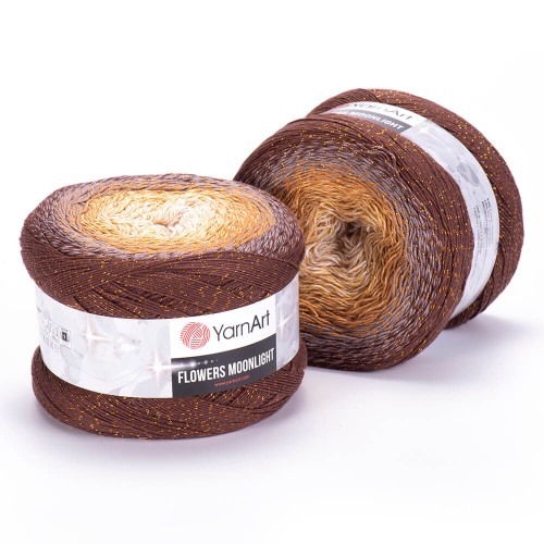 Włóczka YarnArt Flowers Moonlight - 3284 / złota nić lurex