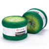 Włóczka YarnArt Flowers Moonlight - 3283 / zielona nić lurex